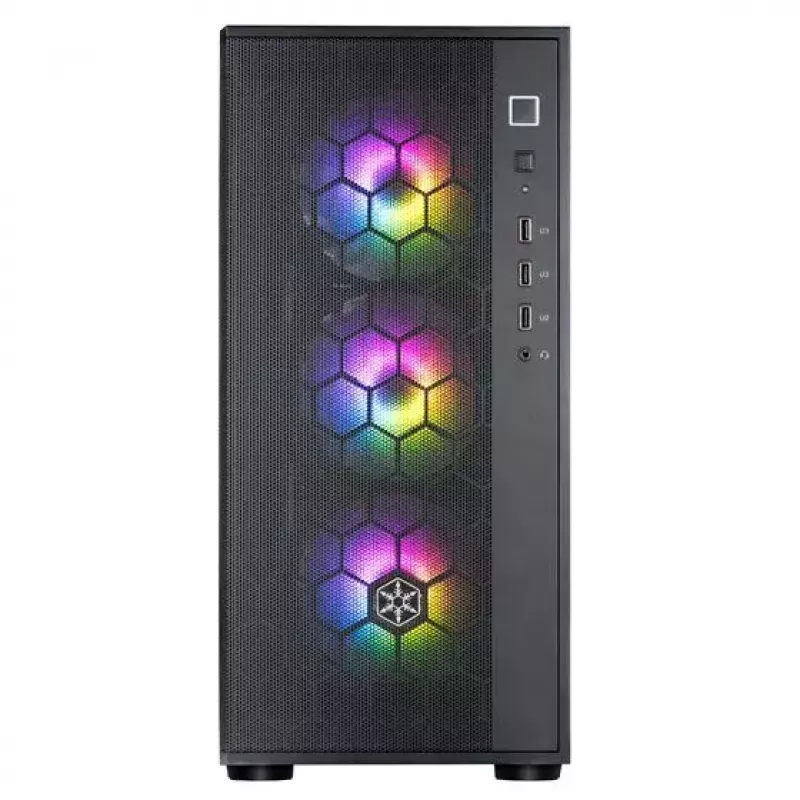 PC korpusas Sidabrinėstone FARA R1 PRO V2 juodas ATX micro ATX Mini-ITX 3x120mm ventiliatoriai