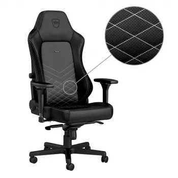 Žaidimų kėdė noblechairs Hero PU Leather — paminkštinta sėdynė, paminkštinta atlošas, maksimalus aukštis 137 cm, atlošo plotis 57 cm