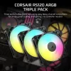 CORSAIR ArGB ventiliatorius - Rs ArGB serija 120 120 mm triguba pakuotė