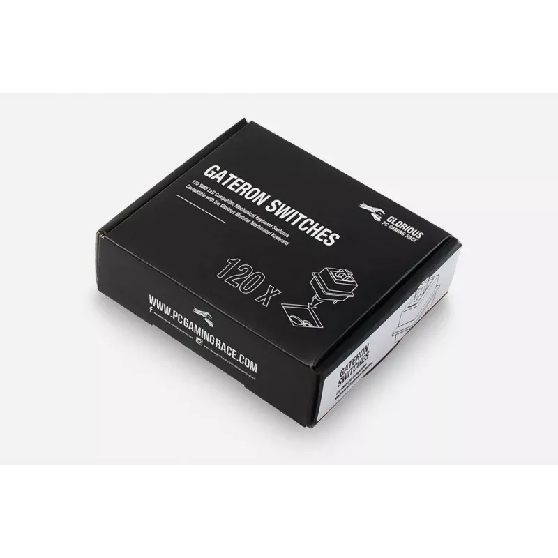 Mechaniniai jungikliai GLORIOUS Gateron Brown – 120 vnt., rudi, linijiniai tylūs