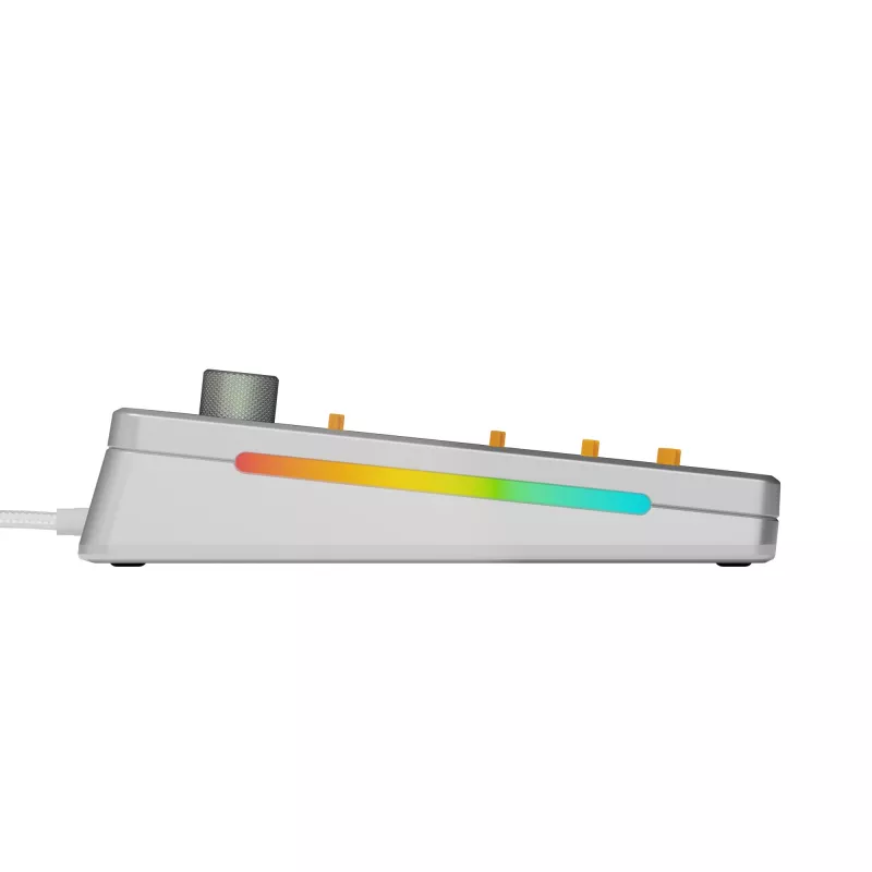 Glorious Gaming GMMK 3 PRO 75% Barebones Wired Sidabrinė - US, 75%, Wired, USB, RGB LED, Sidabrinė