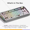 Glorious Gaming GMMK 3 PRO 75% Barebones Wired Sidabrinė - US, 75%, Wired, USB, RGB LED, Sidabrinė