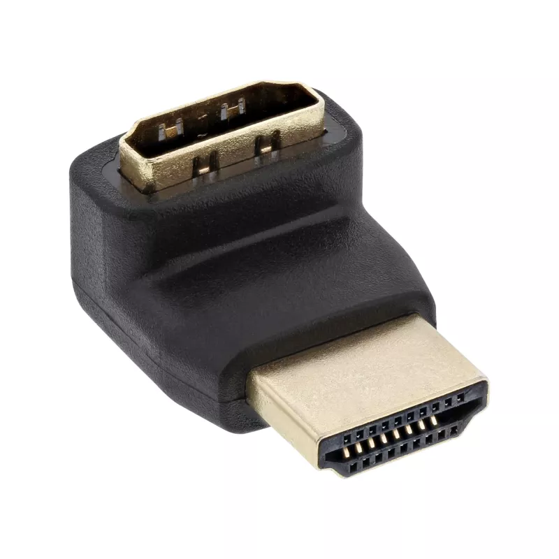 InLine HDMI adapteris, vyriškas/moteriškas, kampu į viršų, auksiniai kontaktai, 4K2K