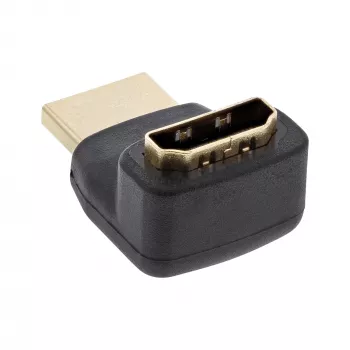 InLine HDMI adapteris, vyriškas/moteriškas, kampu į viršų, auksiniai kontaktai, 4K2K