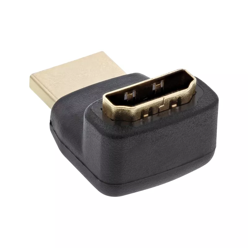 InLine HDMI adapteris, vyriškas/moteriškas, kampu į viršų, auksiniai kontaktai, 4K2K