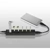 Axagon HUE-SA7BP 7x USB 3.0 ALU ĮKROVIMO šakotuvas JUODAS su kintamosios srovės adapteriu