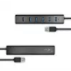Axagon HUE-SA7BP 7x USB 3.0 ALU ĮKROVIMO šakotuvas JUODAS su kintamosios srovės adapteriu