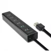 Axagon HUE-SA7BP 7x USB 3.0 ALU ĮKROVIMO šakotuvas JUODAS su kintamosios srovės adapteriu