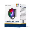 Oro aušintuvas Sidabrinėstone SST-ARV140-ARGB 14 cm juodas pilkas 400–1750 RPM