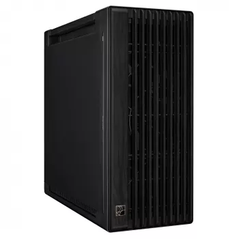 ASUS ProArt PA602 Wood Edition vidutinio dydžio kompiuterio korpusas, E-ATX, vaizdo plokštė iki 450 mm, procesoriaus aušintuvas iki 190 mm, 4 × 3,5" + 4 × 2,5" skyriai, USB-C, juodas