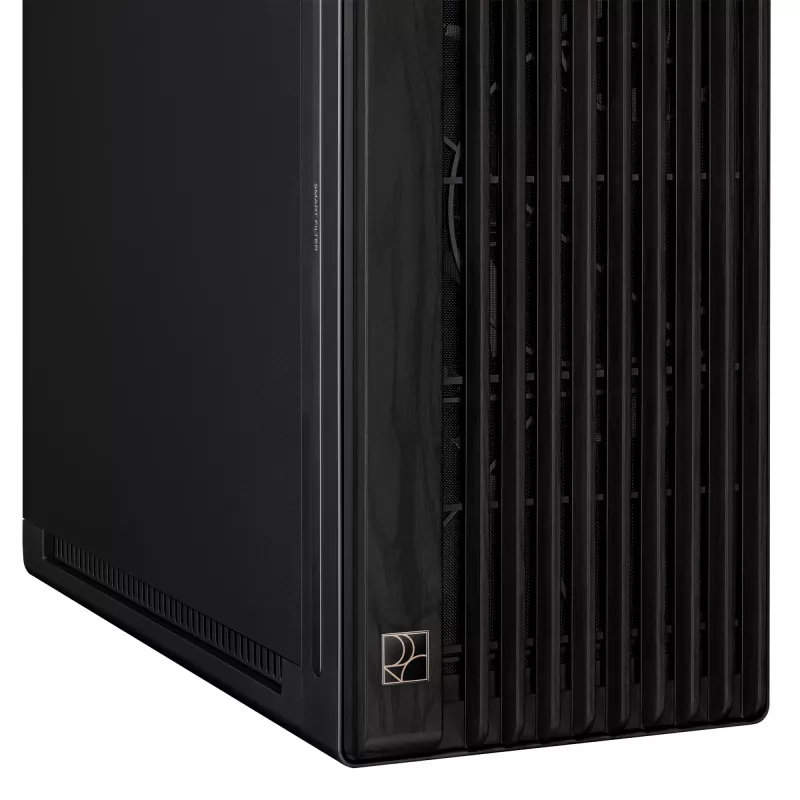 PC korpusas ASUS ProArt PA602 Wood Edition Midi Tower Juoda — EATX palaikymas, 45 cm GPU, 19 cm PSU / aušintuvas, 8 HDD nišos, USB-C
