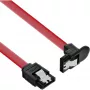 InLine SATA 6 Gb/s laidas su užraktais, kampinis, 0,3 m