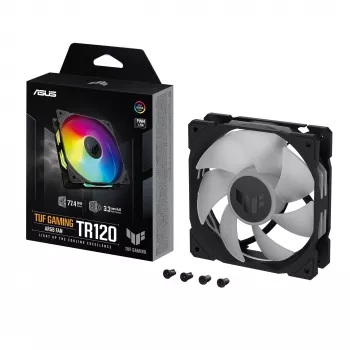 ASUS TUF Gaming TR120 ARGB ventiliatorius - vienos pakuotės kompiuterio korpuso 12 cm juodas