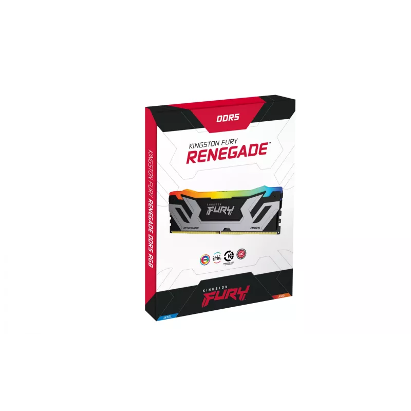 Kingston Technology FURY 48GB 8400MT/s DDR5 CL40 CUDIMM (2 modulių rinkinys) Renegade RGB Sidabrinė XMP