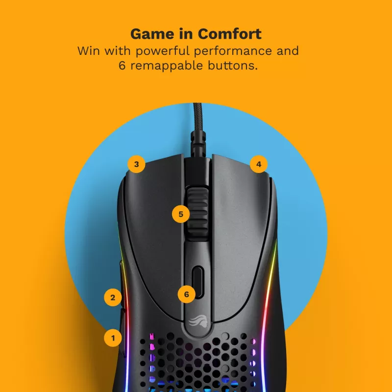 Glorious Gaming Glorious Model D 2 Wired - matinė juoda