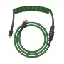 Glorious Gaming Glorious GMMK Spiralusis kabelis Forest Rain, žalias, 1,4 m, 1 vnt., Glorious Gaming, USB Type-A, USB Type-C, Aviator