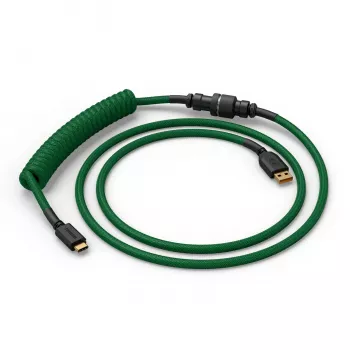 Glorious Gaming Glorious GMMK Spiralusis kabelis Forest Rain, žalias, 1,4 m, 1 vnt., Glorious Gaming, USB Type-A, USB Type-C, Aviator