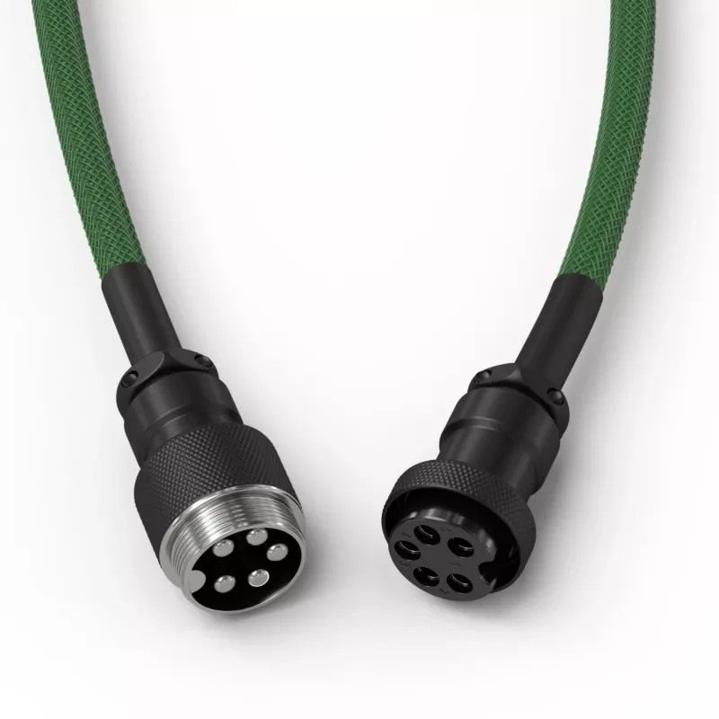 Glorious Gaming Glorious GMMK Spiralusis kabelis Forest Rain, žalias, 1,4 m, 1 vnt., Glorious Gaming, USB Type-A, USB Type-C, Aviator