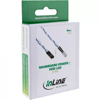 InLine pagrindinės plokštės maitinimo / HDD LED, mėlynas, 5 mm, 0,8 m