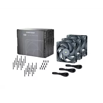 Fan Phanteks PH-F120T30 120 mm kompiuterio korpuso ventiliatorius, pilkas, 3 vnt.