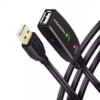 Axagon ADR-215 USB 2.0 A-M -> A-F aktyvus ilginimo / kartotuvo kabelis 15 m