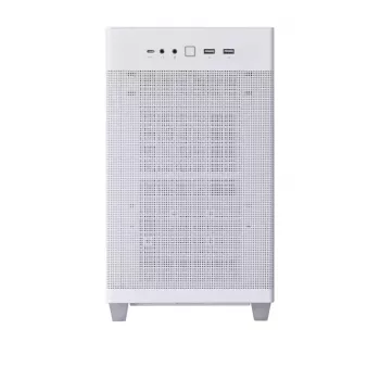 PC korpusas ASUS AP201 PRIME CASE TG WHITE Mini Tower — micro ATX, grūdintas stiklas, 3×3,5 colio nišos, 1×2,5 colio, USB-A×2, USB-C×1