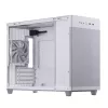 PC korpusas ASUS AP201 PRIME CASE TG WHITE Mini Tower — micro ATX, grūdintas stiklas, 3×3,5 colio nišos, 1×2,5 colio, USB-A×2, USB-C×1