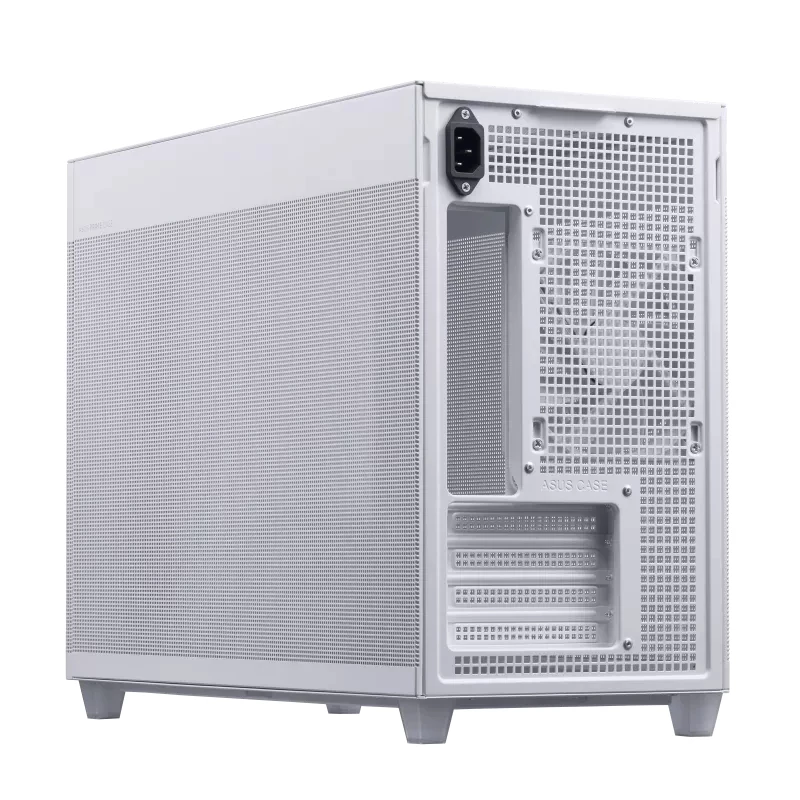 PC korpusas ASUS AP201 PRIME CASE TG WHITE Mini Tower — micro ATX, grūdintas stiklas, 3×3,5 colio nišos, 1×2,5 colio, USB-A×2, USB-C×1