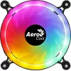 AEROCOOL 120 mm kompiuterio korpuso ventiliatorius SPECTRO12 RGB, 12 V, 1000 RPM, 3,6 W, Molex, antivibracinis, įvorinis guolis, juodas