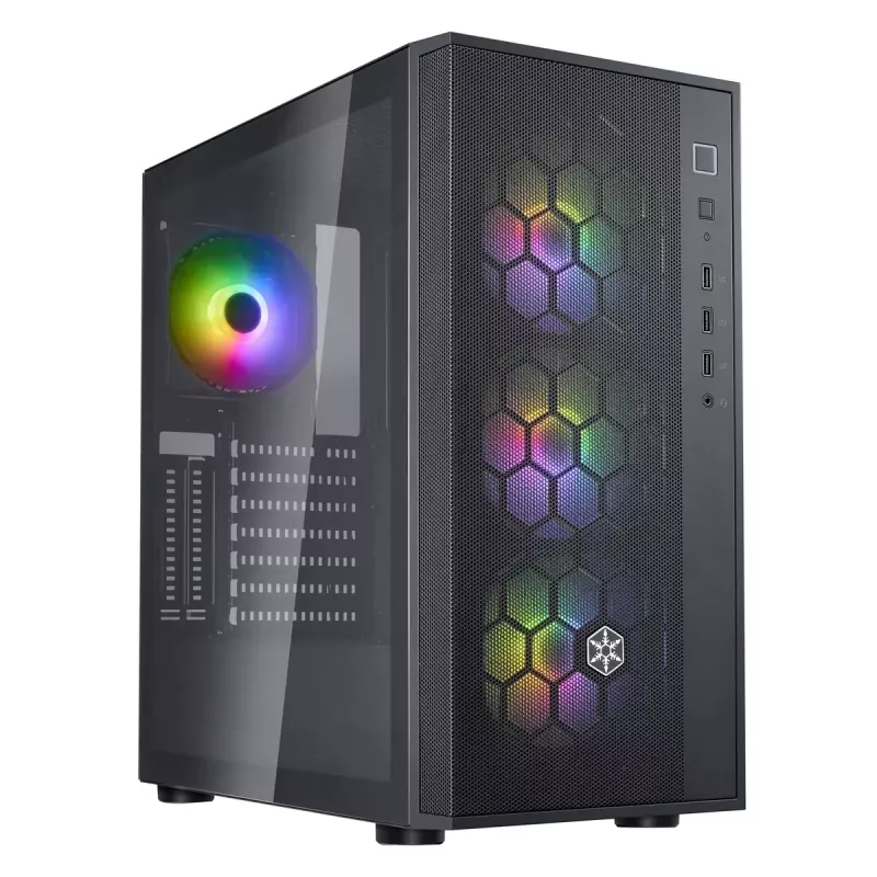 PC Case Sidabrinėstone FARA R1 Midi Tower Juoda