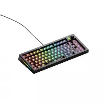 Glorious Gaming GMMK 3 75% Barebones Wired Juoda - ISO, 75%, Laidinis, USB, RGB LED, Juoda