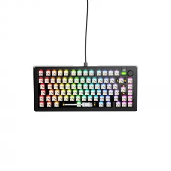Glorious Gaming GMMK 3 75% Barebones Wired Juoda - ISO, 75%, Laidinis, USB, RGB LED, Juoda