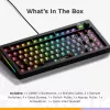 Glorious Gaming GMMK 3 75% Barebones Wired Juoda - ISO, 75%, Laidinis, USB, RGB LED, Juoda