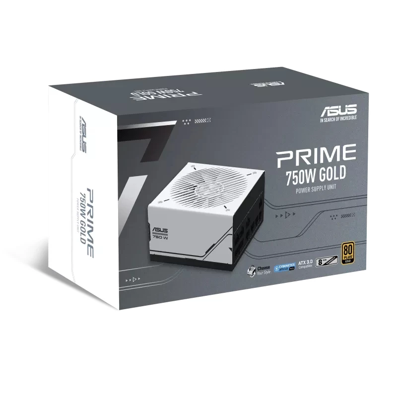 ASUS Prime 750W Gold ( AP-750G ) maitinimo blokas 20+4 pin ATX ATX Juoda, Balta