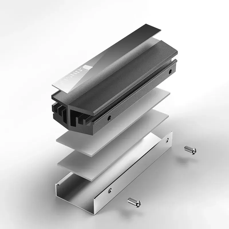 Aušintuvas/Radiatorius Jonsbo M.2 Pilka Juoda Pilka 1 vnt. 23.2mm 76.3mm 17.4mm
