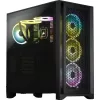 CORSAIR Mid-tower korpusas - Icue 4000d RGB Airflow - juoda