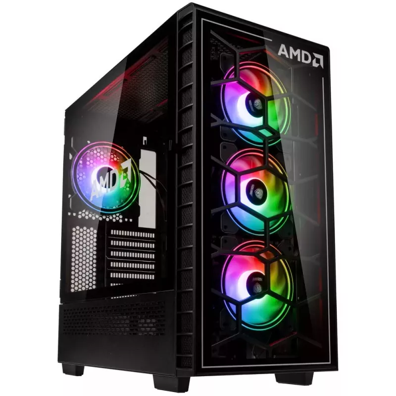PC Case Kolink Observatory Y AMD SE ARGB Midi Tower Juoda, Transparent
