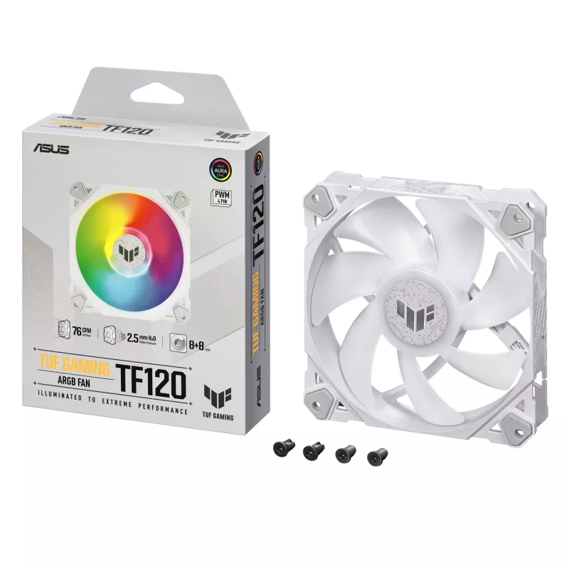 ASUS TUF GAMING TF120 ARGB WHITE EDITION kompiuterio korpusas Oro aušintuvas 12 cm 1 vnt.