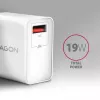 Axagon ACU-QC19W sieninis įkroviklis 1x QC3.0/AFC/FCP/SMART 19W baltas