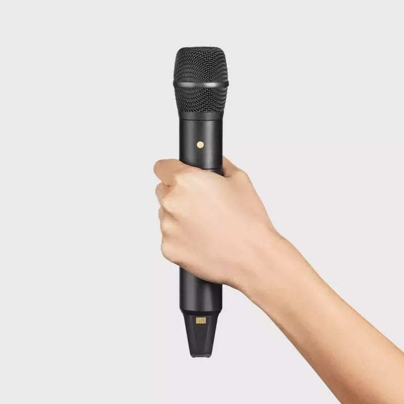 Rankinis kondensatorinis mikrofonas RØDE Interview Pro — visakryptis, 48 kHz/32 bitų, 32 GB, belaidis, iki 200 m, juodas