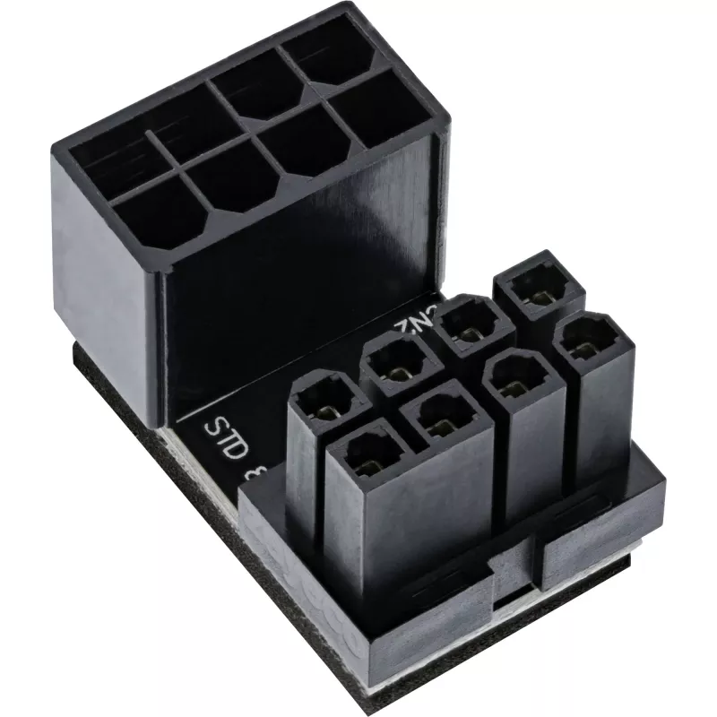 InLine vidinis maitinimo adapteris 180° ATX 8 kontaktų kištukas lizdas juodas 26638E