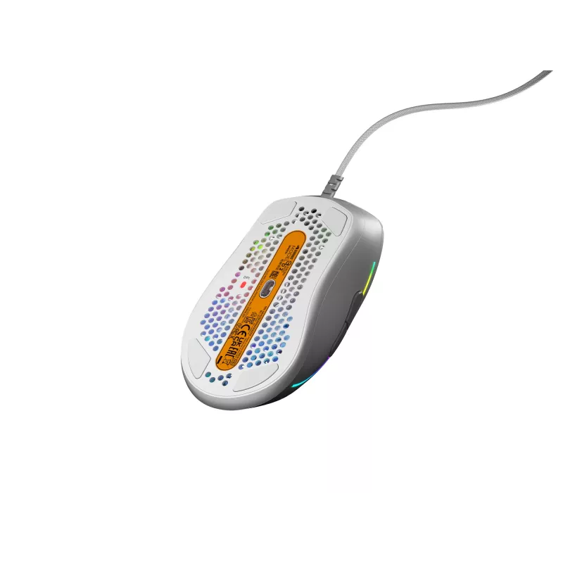 Glorious Gaming Glorious Model D 2 Wired - matinė balta, dešiniarankė, optinė, USB Type-A, 26000 DPI, balta