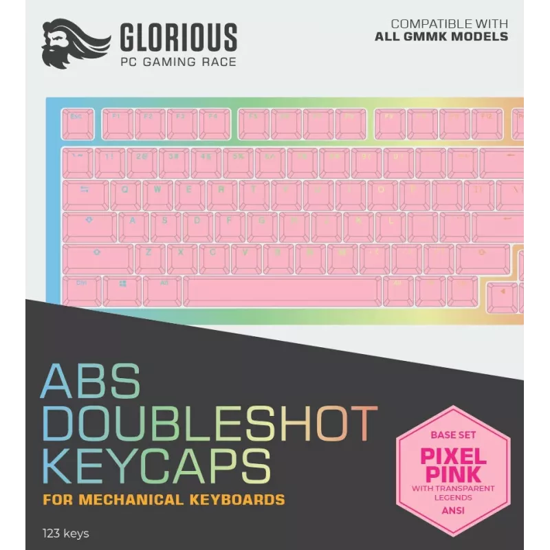 Klaviatūros dangtelis Glorious PC Gaming Race Doubleshot Keycaps V2