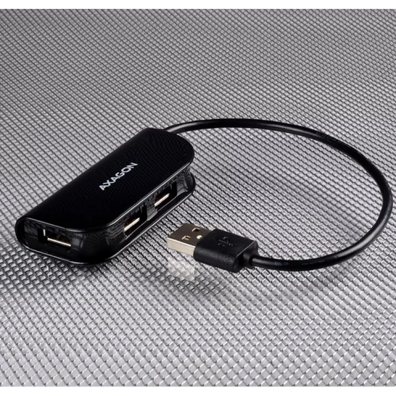 Axagon HUE-X4B sąsajos šakotuvas USB 2.0 480 Mbit/s juodas