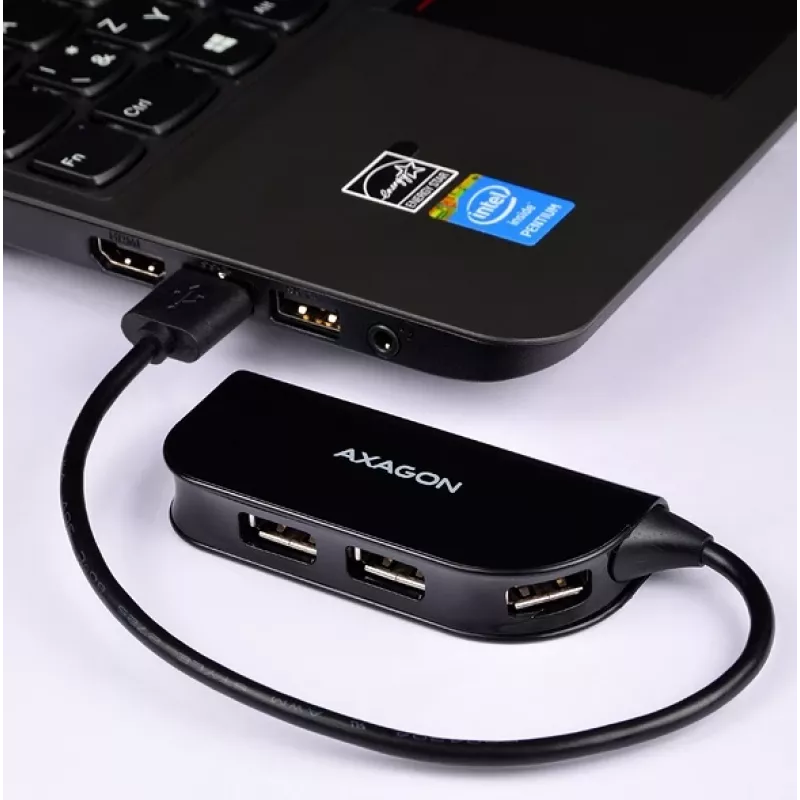 Axagon HUE-X4B sąsajos šakotuvas USB 2.0 480 Mbit/s juodas