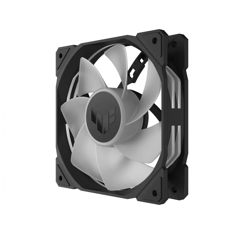 Ventiliatorius ASUS TUF Gaming TR120 ARGB Reverse Triple Pack — 3×120 mm, 2200 RPM, PWM, 2,75 mmH2O, 16 šviesos diodų, juodas
