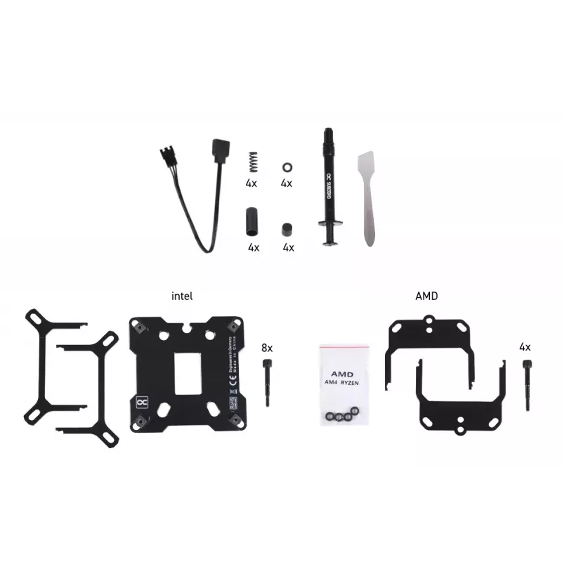 Vandens blokas Alphacool 13082 Žalvaris Varis Juodas 70 mm