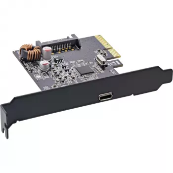 InLine sąsajos kortelė, USB 3.2 Gen.2x2, 1x USB-C, PCIe x4, PCIe, žemo profilio, PCIe 4.0, 100 mm, 1.28 mm, 120 mm