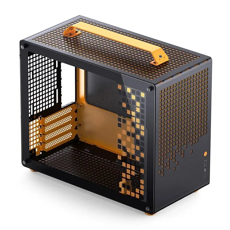 Kompiuterio korpusas JONSPLUS MATX Handle Case Z20 - juodai oranžinis