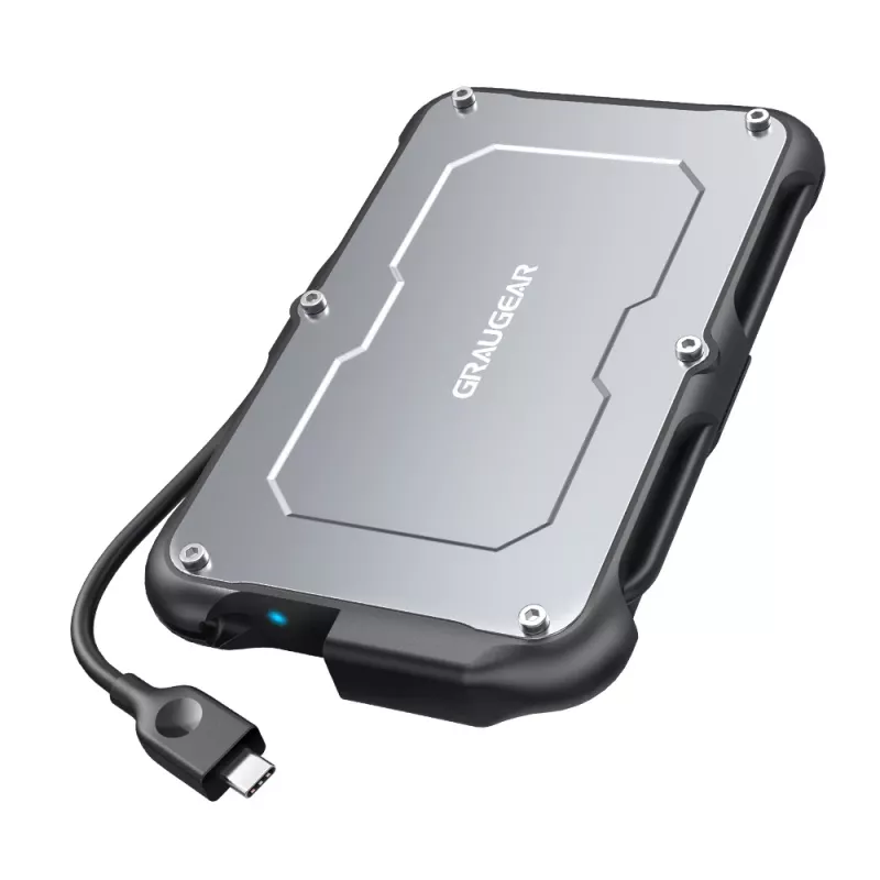 HDD/SSD dėklas GRAUGEAR G-2502-C-10G 2,5 colio juodas plieninis 6 TB
